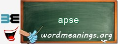 WordMeaning blackboard for apse